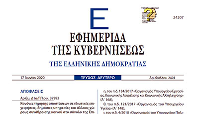 Νέα ΚΥΑ επιβολής προστίμων Covid-19